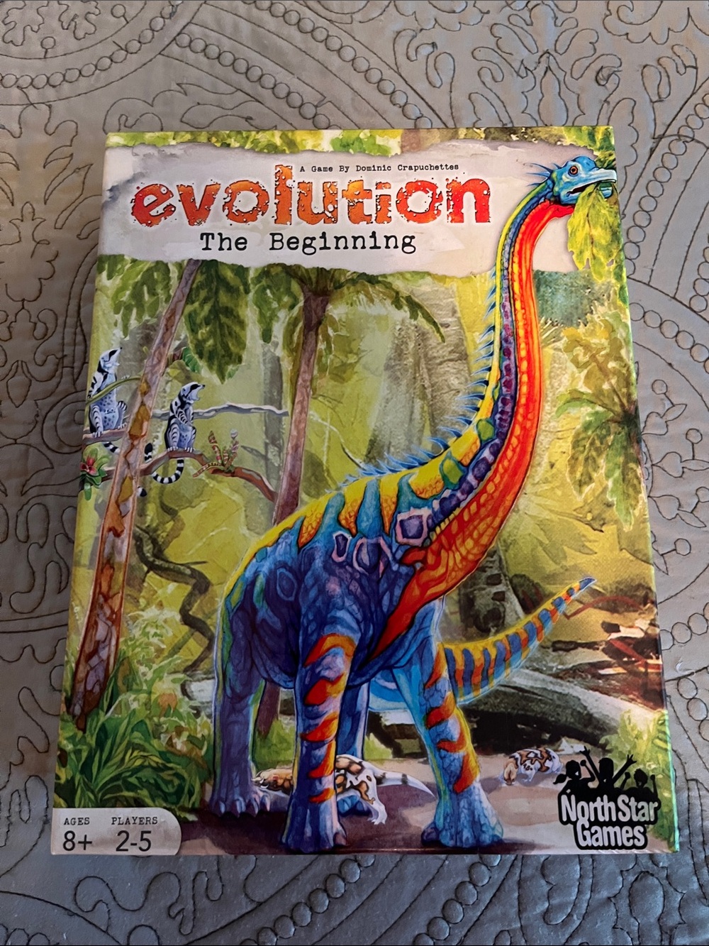 Evolution: The Beginning Board Game - Colorful Blue & Orange Dinosaur Artwork